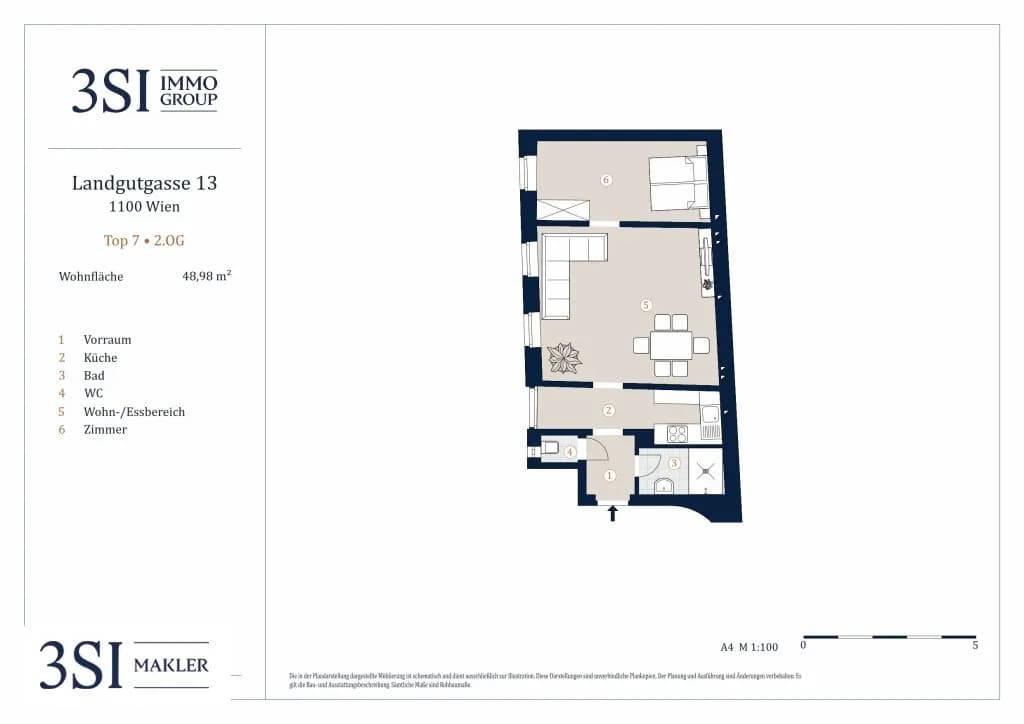 2-Zimmer-Wohnung kaufen in Wien – 48,98 m², € 199.000 – Bild 9 von 9