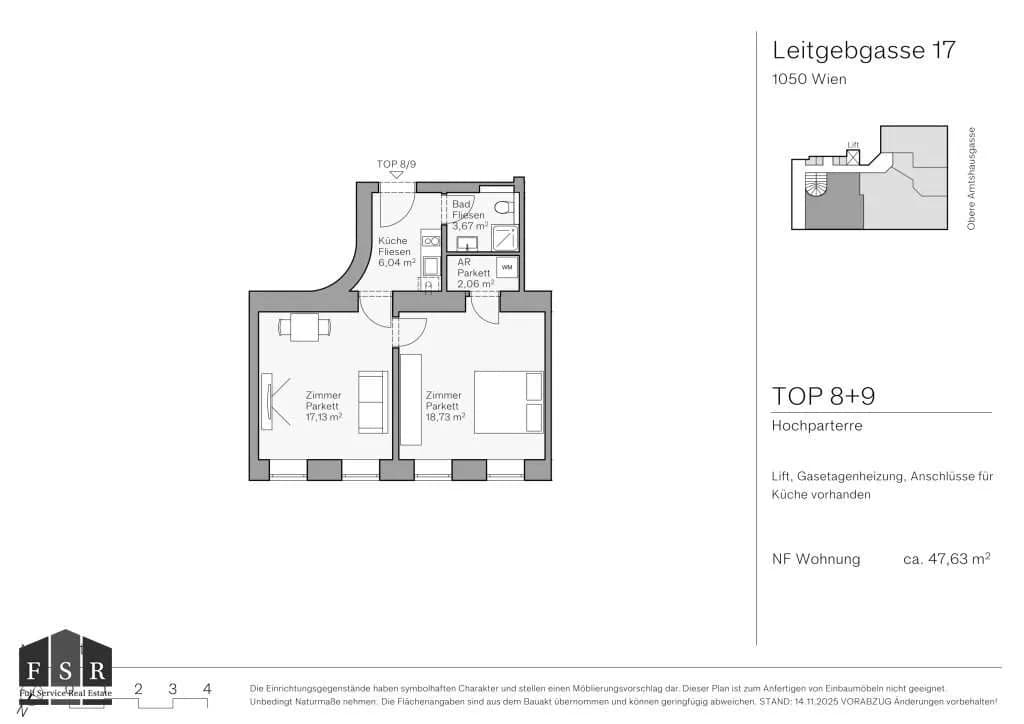 2-Zimmer-Wohnung kaufen in Wien – 47,63 m², € 275.000 – Bild 15 von 15