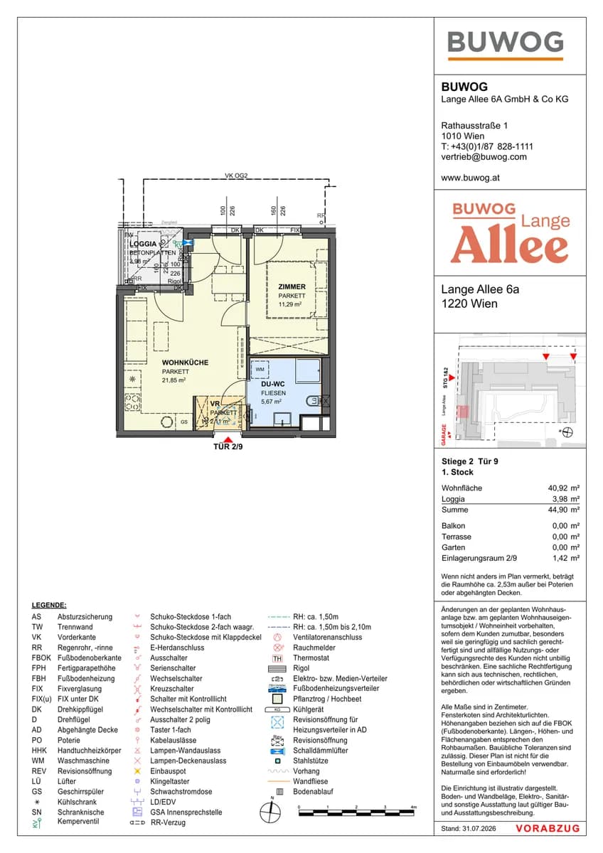 2-Zimmer-Wohnung kaufen in Wien – 40,92 m², € 259.000 – Bild 12 von 12