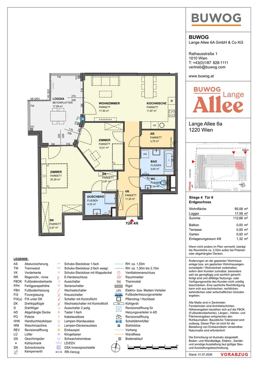 3-Zimmer-Wohnung kaufen in Wien – 95,08 m², € 649.000 – Bild 5 von 12
