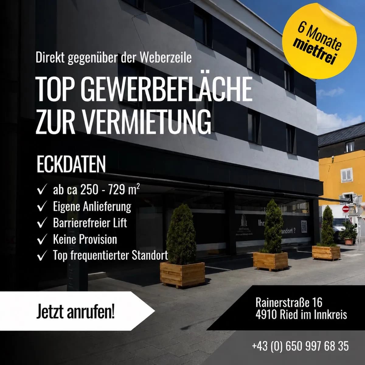 Gewerbeimmobilie mieten in Ried im Innkreis – 250 m²
