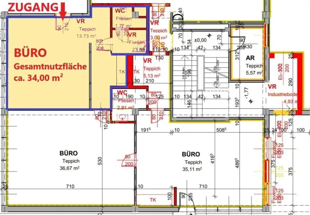 1-Zimmer-Gewerbeimmobilie mieten in Wien – 34 m², € 500 – Bild 9 von 10