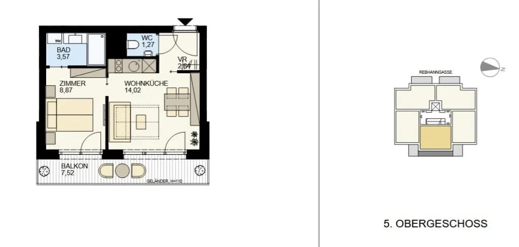 2-Zimmer-Wohnung kaufen in Wien – 34,83 m², € 293.700 – Bild 13 von 13