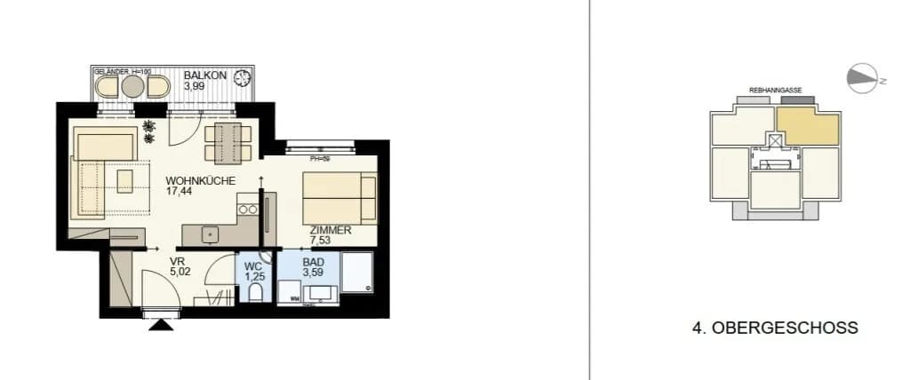 2-Zimmer-Wohnung kaufen in Wien – 34,83 m², € 293.700 – Bild 9 von 13