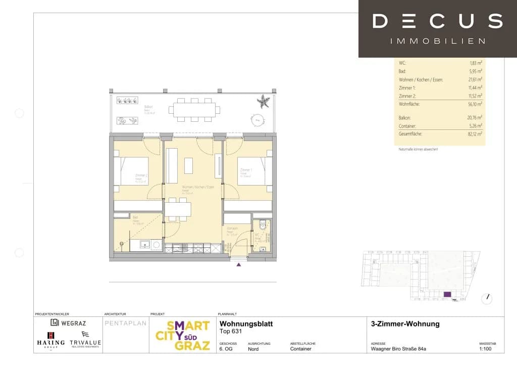 3-Zimmer-Wohnung mieten in Graz – 56 m², € 849 – Bild 15 von 15