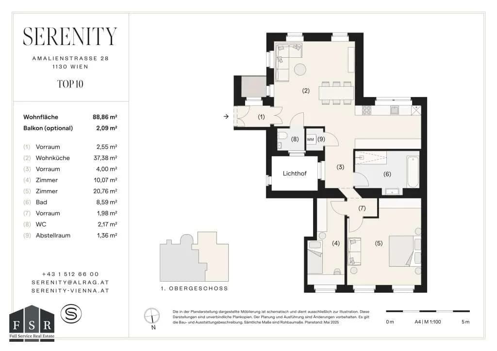 3-Zimmer-Wohnung kaufen in Wien – 88,86 m², € 595.000 – Bild 15 von 15