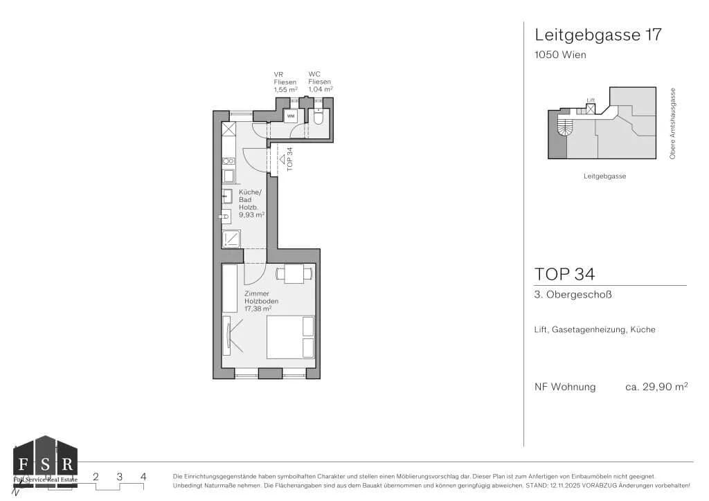 1-Zimmer-Wohnung kaufen in Wien – 30 m², € 165.000 – Bild 11 von 12