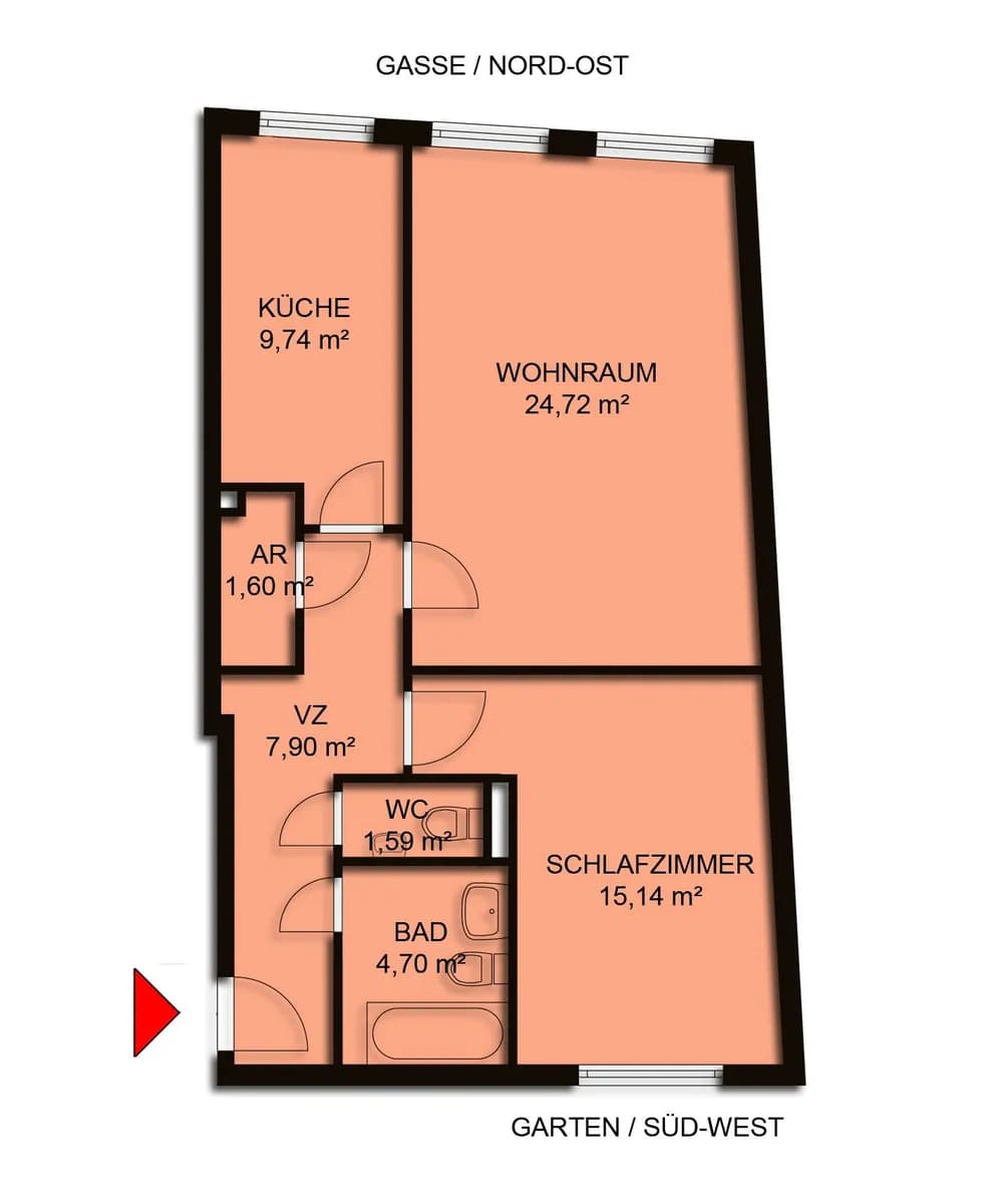 2-Zimmer-Wohnung mieten in Wien – 65 m², € 1.185 – Bild 17 von 18