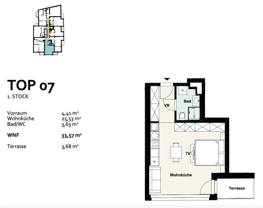 1-Zimmer-Wohnung kaufen in Wien – 33,55 m², € 244.002 – Bild 13 von 13