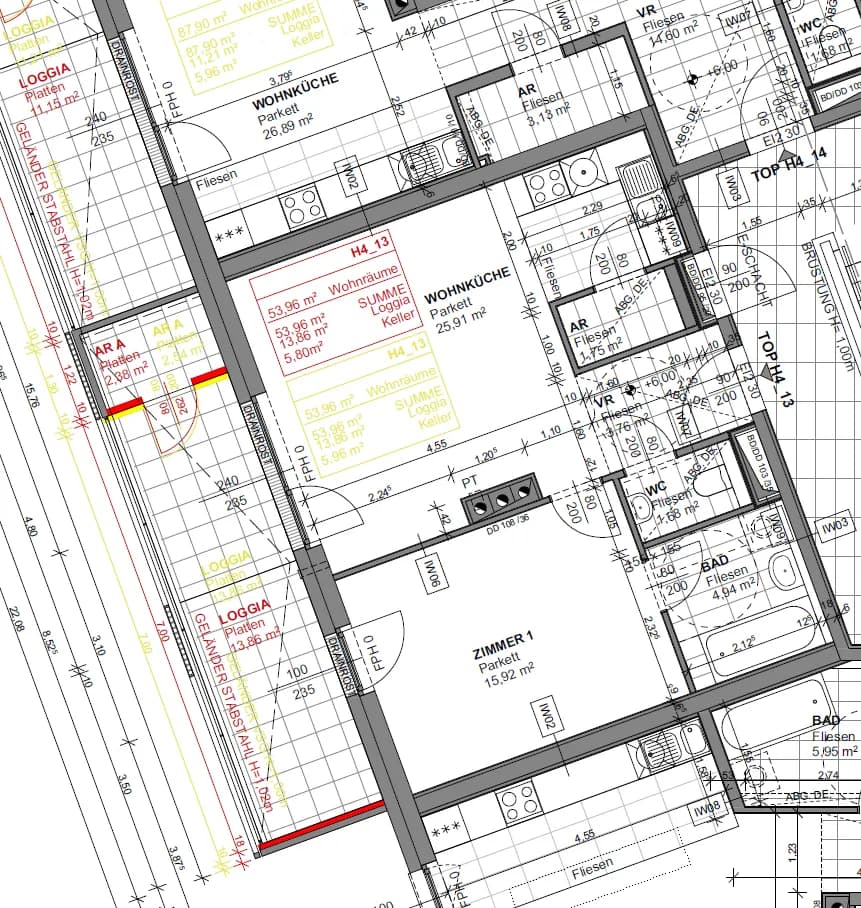 2-Zimmer-Wohnung mieten in Scheibbs – 53,96 m², € 546 – Bild 2 von 2