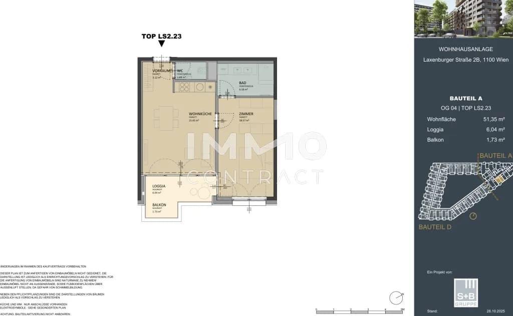2-Zimmer-Wohnung kaufen in Wien – 51,09 m², € 370.000 – Bild 13 von 13