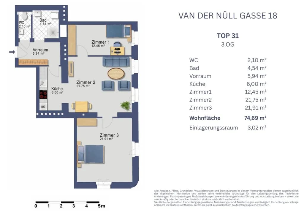 3-Zimmer-Wohnung kaufen in Wien – 74,69 m², € 419.900 – Bild 23 von 23