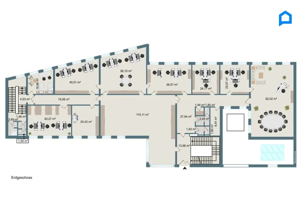 10-Zimmer-Gewerbeimmobilie mieten in Wien – 545 m², € 6.813 – Bild 2 von 30