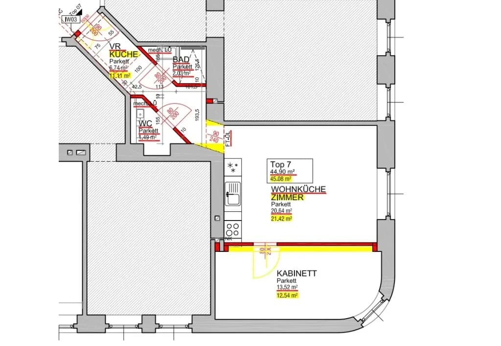 2-Zimmer-Wohnung kaufen in Wien – 44,43 m², € 155.470 – Bild 12 von 12