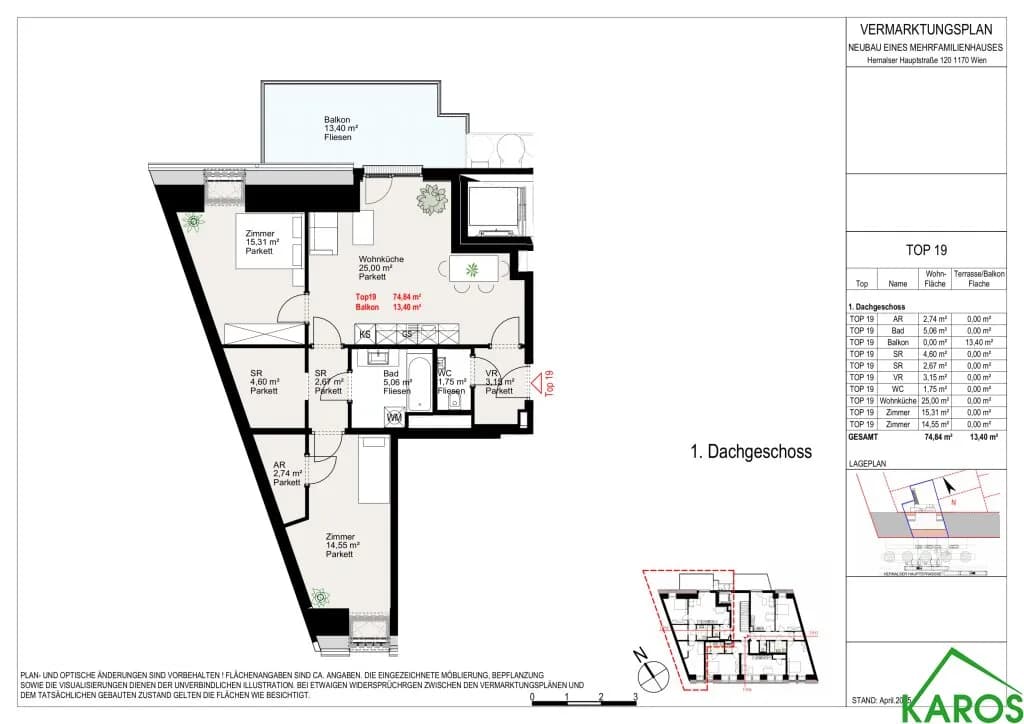 3-Zimmer-Wohnung mieten in Wien – 74,84 m², € 1.731 – Bild 19 von 19