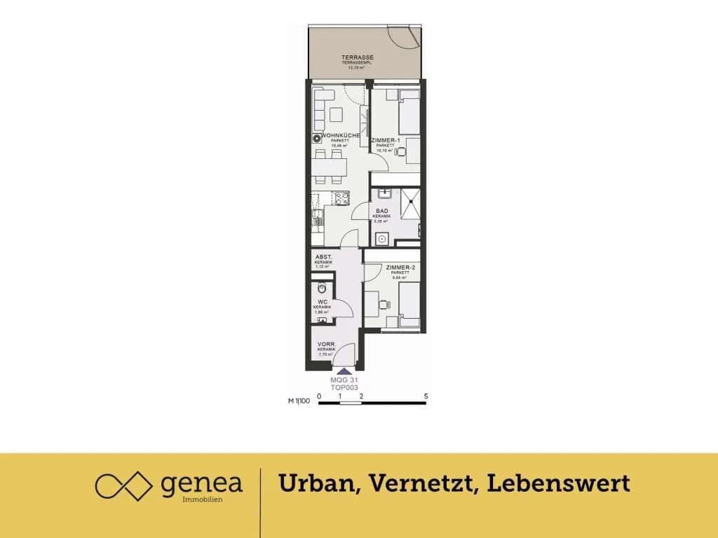 2-Zimmer-Wohnung mieten in Graz – 54,07 m², € 803 – Bild 2 von 20