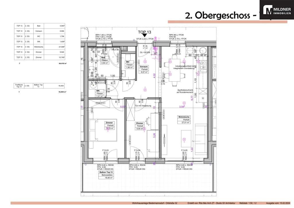 3-Zimmer-Wohnung kaufen in Mödling – 64,41 m², € 429.000 – Bild 5 von 5