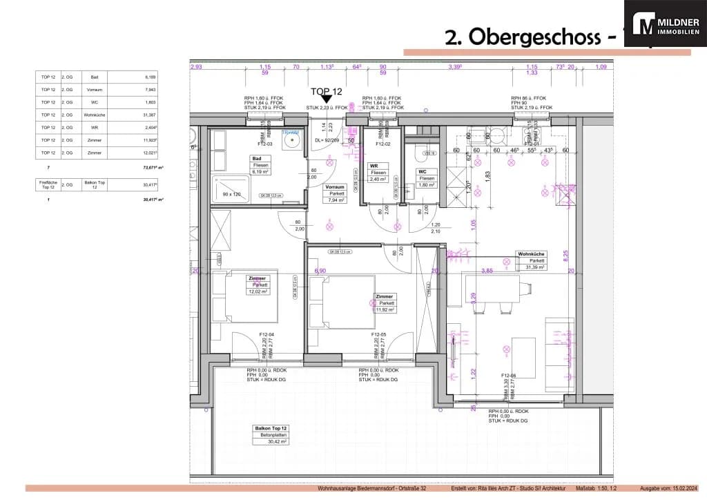 3-Zimmer-Wohnung kaufen in Mödling – 73,67 m², € 519.000 – Bild 5 von 5
