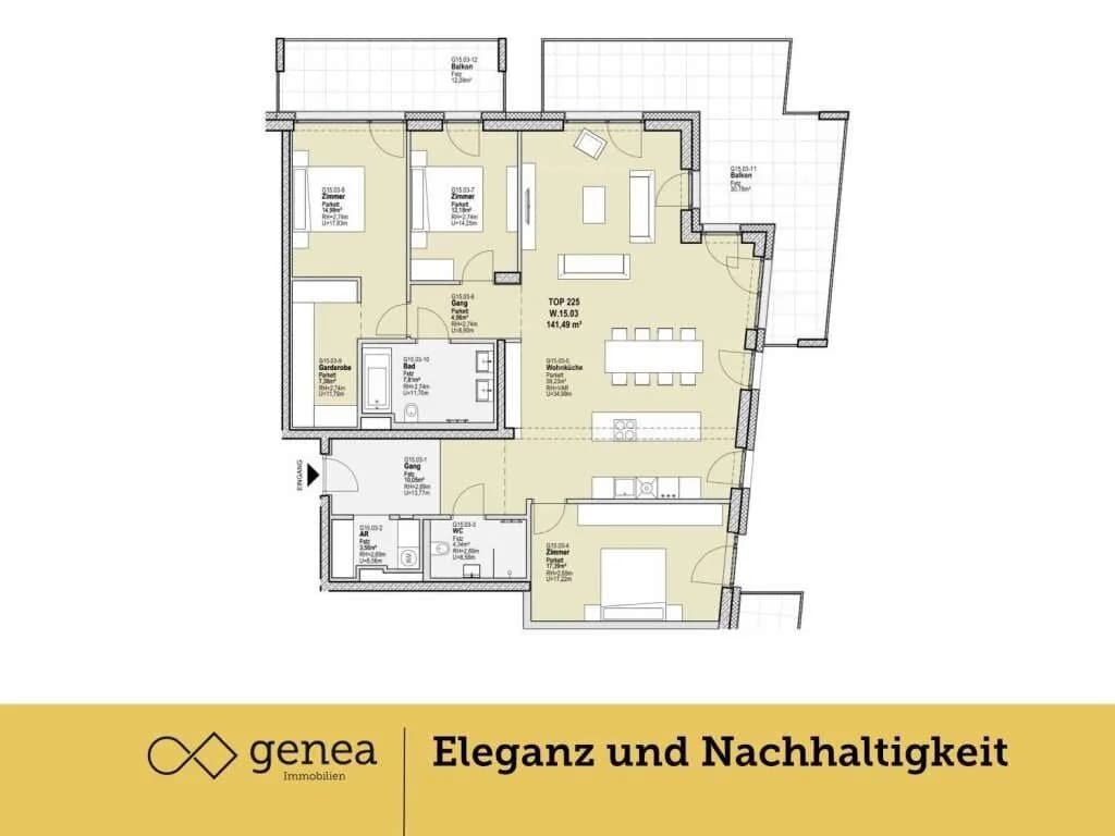 4-Zimmer-Wohnung kaufen in Graz – 141,49 m², € 867.151 – Bild 3 von 17