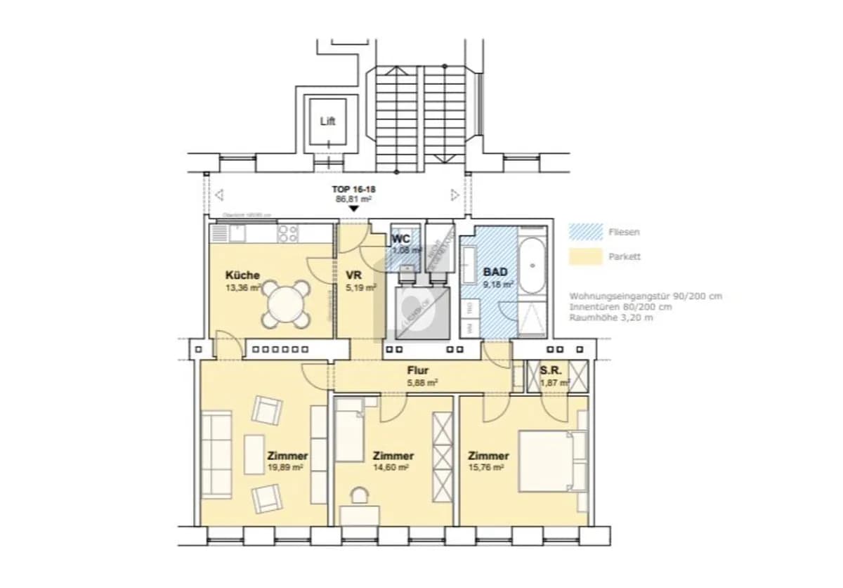 3-Zimmer-Wohnung kaufen in Wien – 87 m², € 519.000 – Bild 5 von 6
