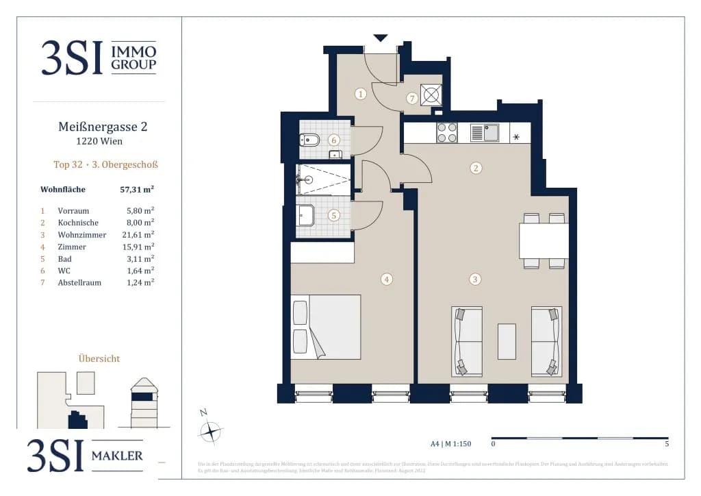 2-Zimmer-Wohnung kaufen in Wien – 57,31 m², € 349.000 – Bild 19 von 19