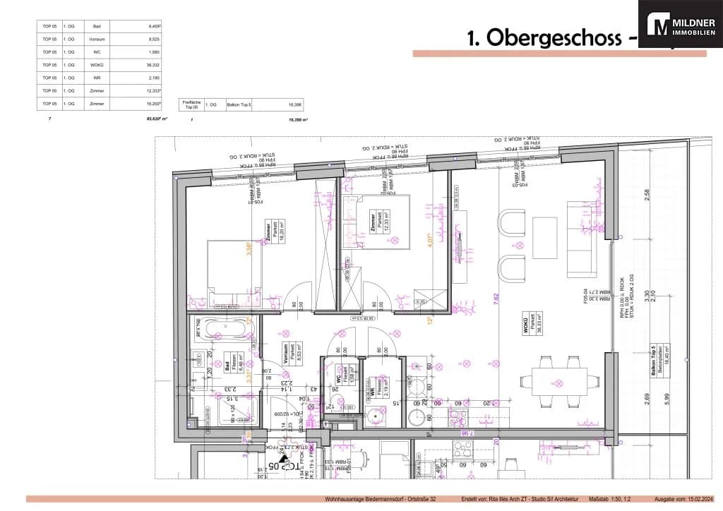 3-Zimmer-Wohnung kaufen in Mödling – 85,62 m², € 499.000 – Bild 5 von 5