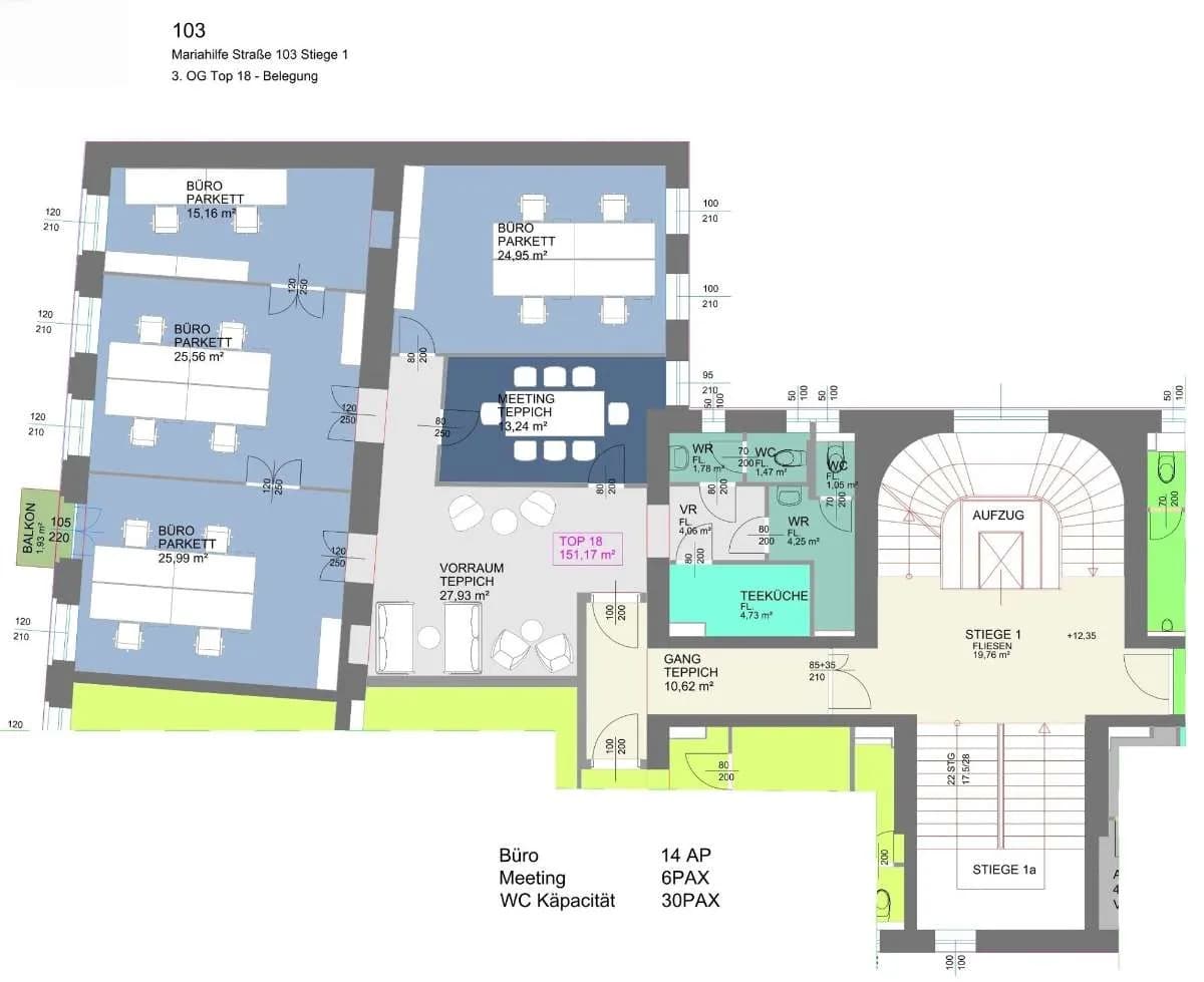 Gewerbeimmobilie mieten in Wien – 155 m², € 3.050 – Bild 12 von 12