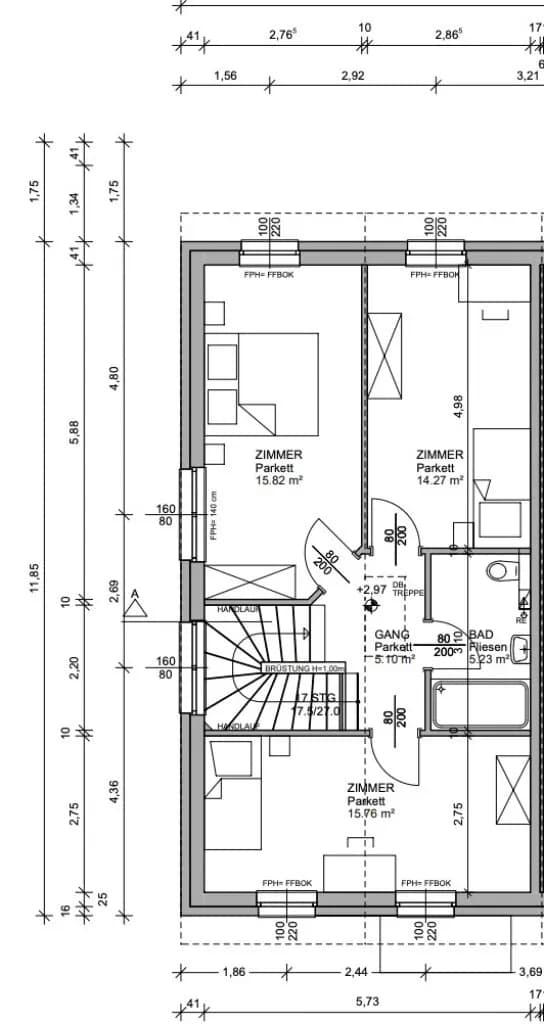 5-Zimmer-Wohnung kaufen in Baden – 108,75 m², € 460.000 – Bild 13 von 13