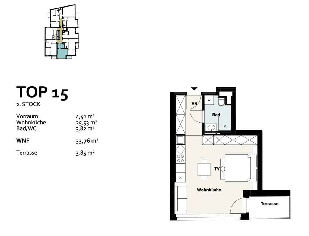 1-Zimmer-Wohnung kaufen in Wien – 33,56 m², € 244.002 – Bild 11 von 11
