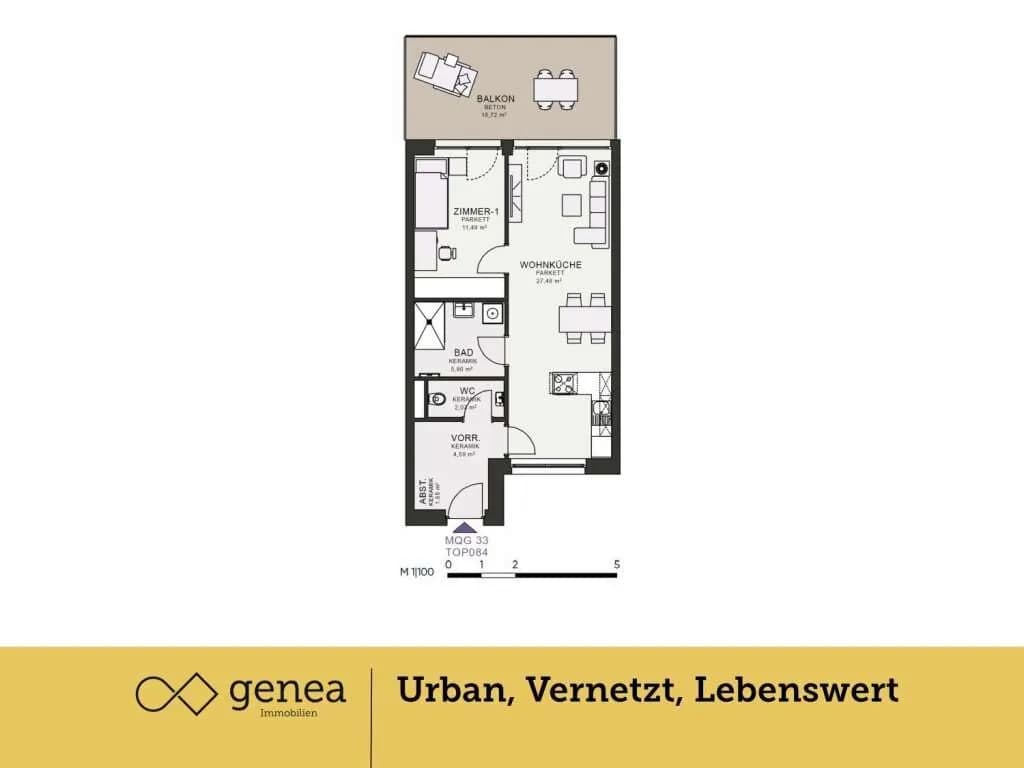 2-Zimmer-Wohnung mieten in Graz – 53,35 m², € 923 – Bild 2 von 31