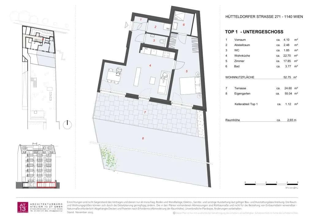 2-Zimmer-Wohnung kaufen in Wien – 52,75 m², € 435.000 – Bild 18 von 20