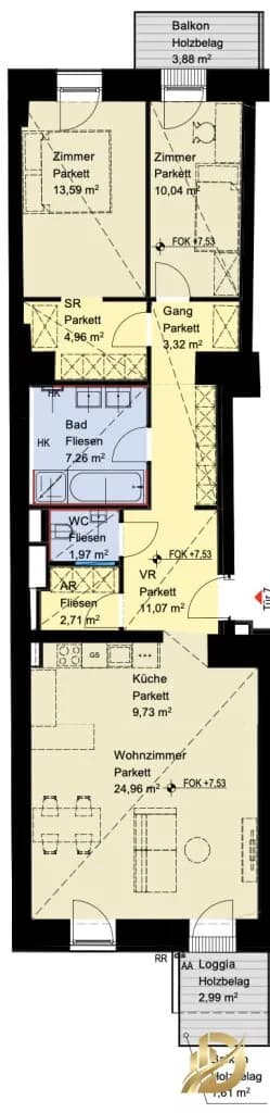 3-Zimmer-Wohnung kaufen in Wien – 88,6 m², € 699.000 – Bild 34 von 36