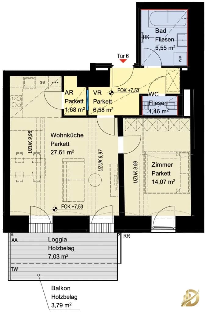 2-Zimmer-Wohnung kaufen in Wien – 56,95 m², € 479.000 – Bild 34 von 36