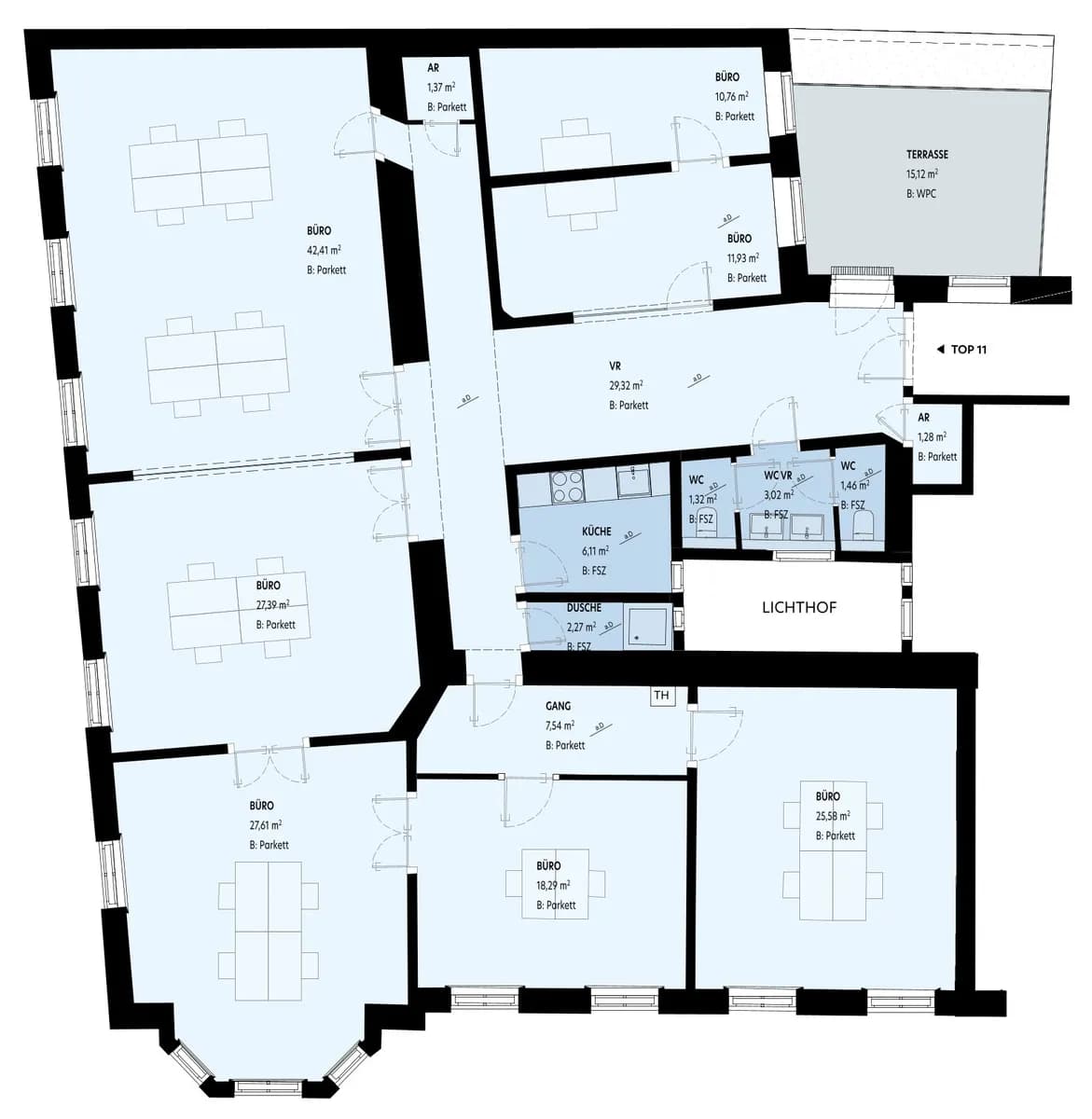 7-Zimmer-Gewerbeimmobilie mieten in Wien – 218 m², € 4.752 – Bild 13 von 13
