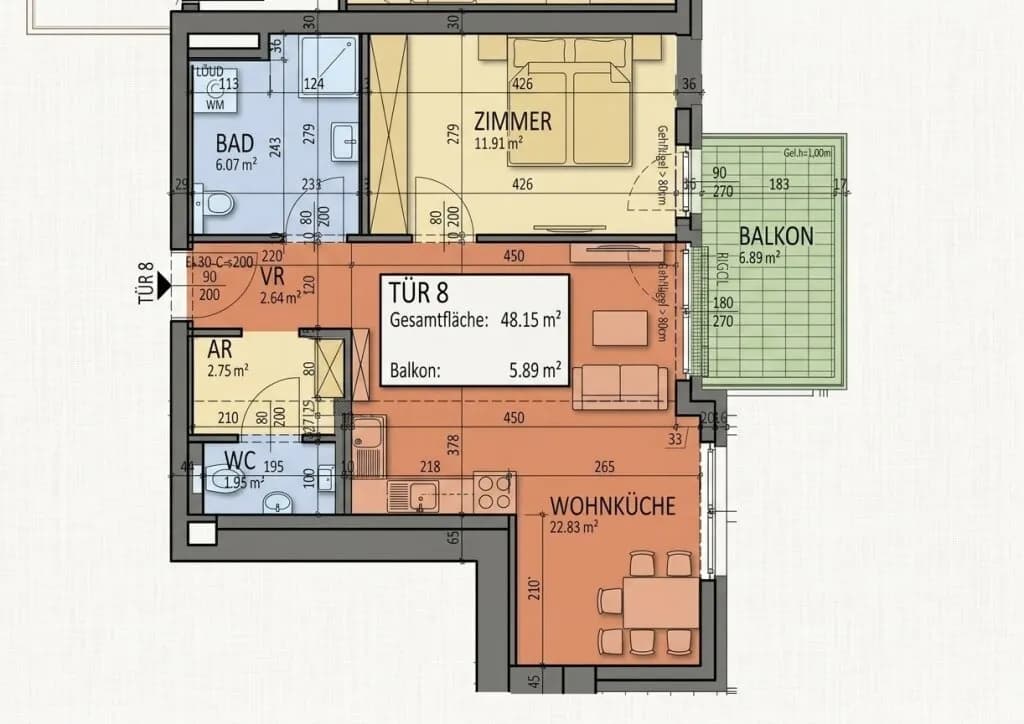 2-Zimmer-Wohnung kaufen in Korneuburg – 48,15 m², € 279.000 – Bild 21 von 21