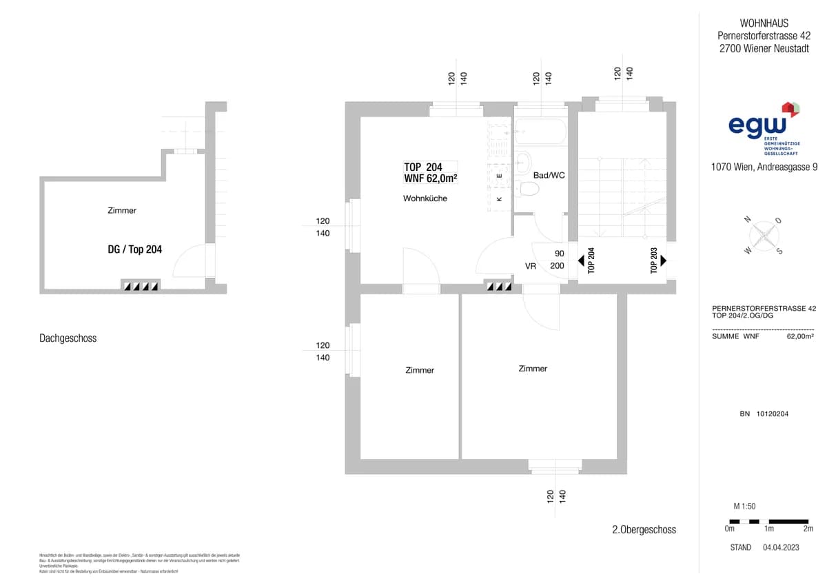 3-Zimmer-Wohnung mieten in Wiener Neustadt – 62 m², € 510 – Bild 13 von 14