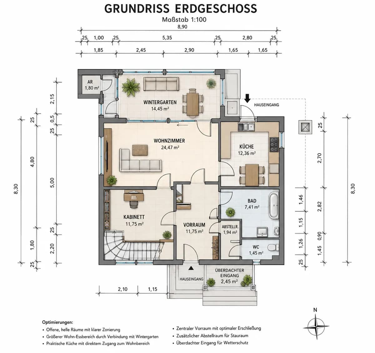 4-Zimmer-Haus kaufen in Gänserndorf – 127,85 m², € 549.000 – Bild 11 von 13