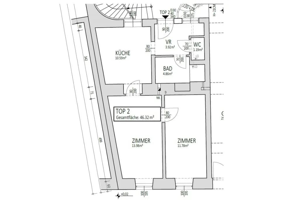 2-Zimmer-Wohnung kaufen in Wien – 46,32 m², € 249.000 – Bild 13 von 13
