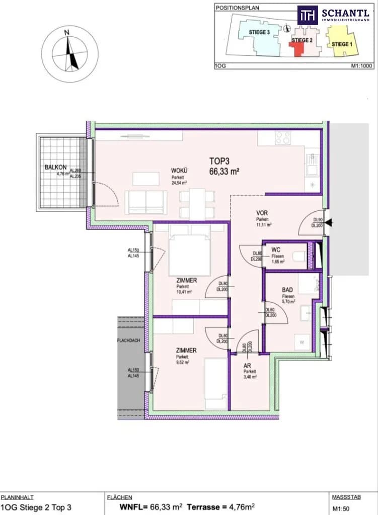 3-Zimmer-Wohnung kaufen in Gänserndorf – 66,33 m², € 349.990 – Bild 15 von 15