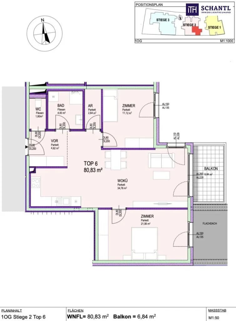3-Zimmer-Wohnung kaufen in Gänserndorf – 80,83 m², € 419.000 – Bild 15 von 15