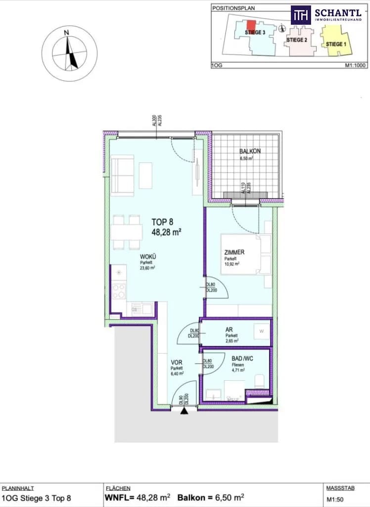 2-Zimmer-Wohnung kaufen in Gänserndorf – 48,28 m², € 252.840 – Bild 15 von 15