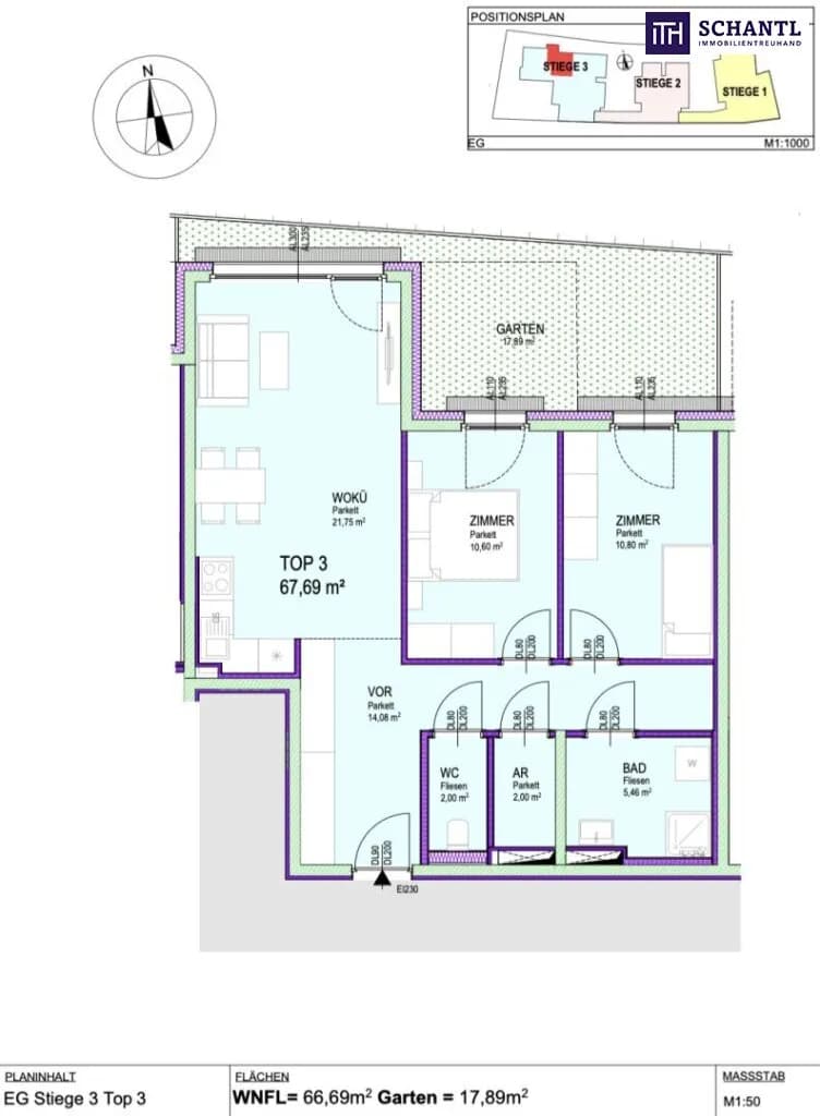 3-Zimmer-Wohnung kaufen in Gänserndorf – 66,69 m², € 349.000 – Bild 15 von 15