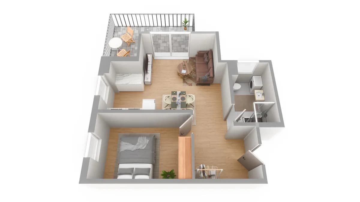 2-Zimmer-Wohnung kaufen in Linz – 47 m², € 286.500 – Bild 3 von 4