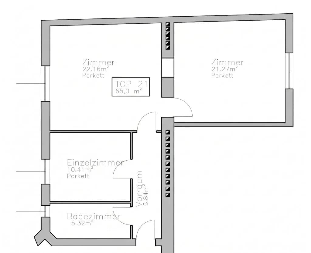 3-Zimmer-Wohnung kaufen in Wien – 65 m², € 199.000 – Bild 6 von 6