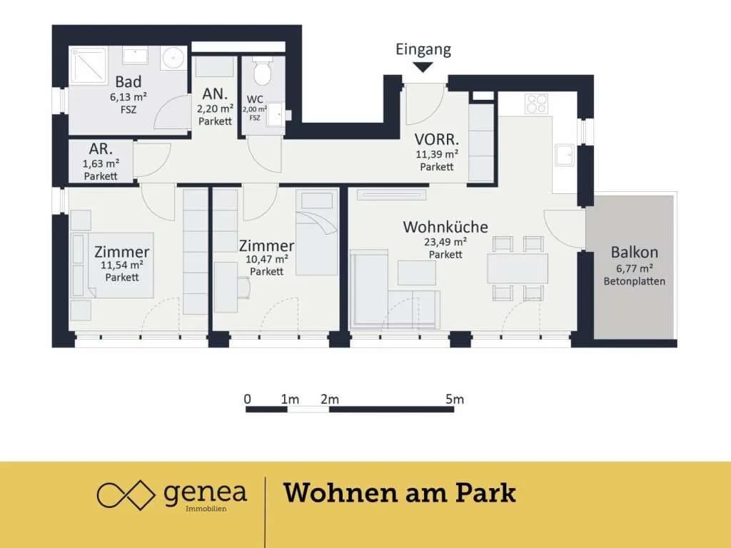 3-Zimmer-Wohnung kaufen in Graz – 70,12 m², € 439.000 – Bild 2 von 4