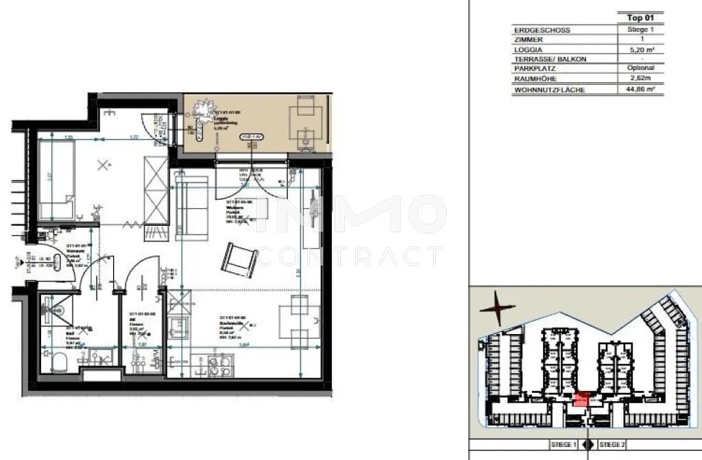 Immobilie kaufen in Wiener Neustadt – 39,66 m², € 199.426 – Bild 11 von 11