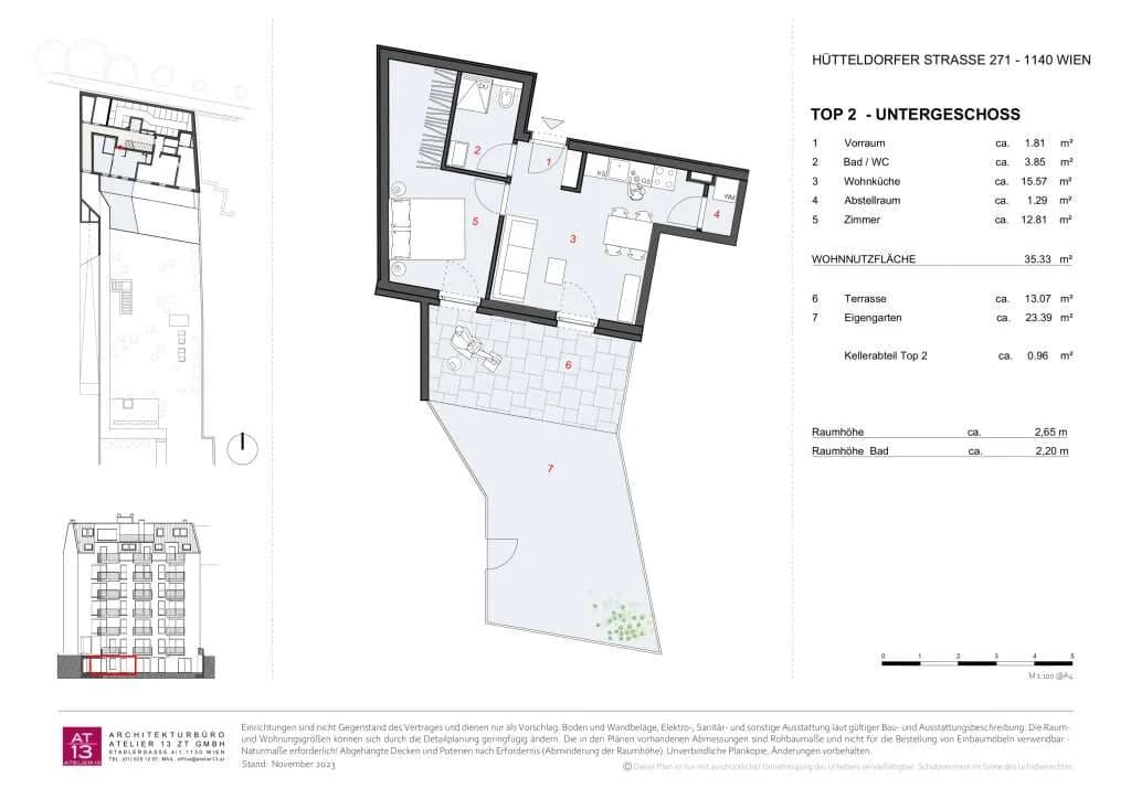 2-Zimmer-Wohnung kaufen in Wien – 35,33 m², € 299.000 – Bild 14 von 16