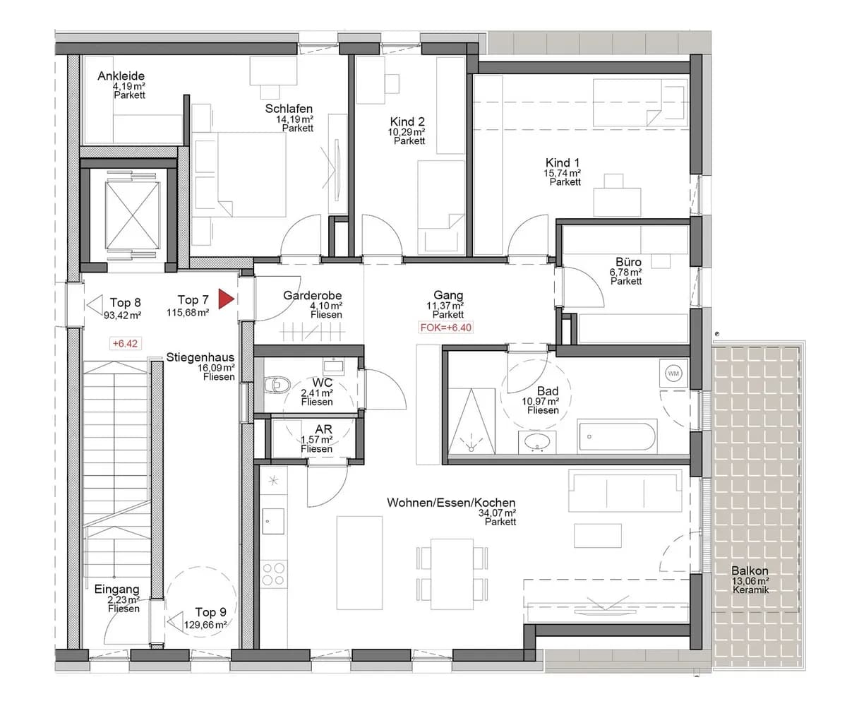 4-Zimmer-Wohnung kaufen in Linz – 113,74 m², € 829.000 – Bild 2 von 17
