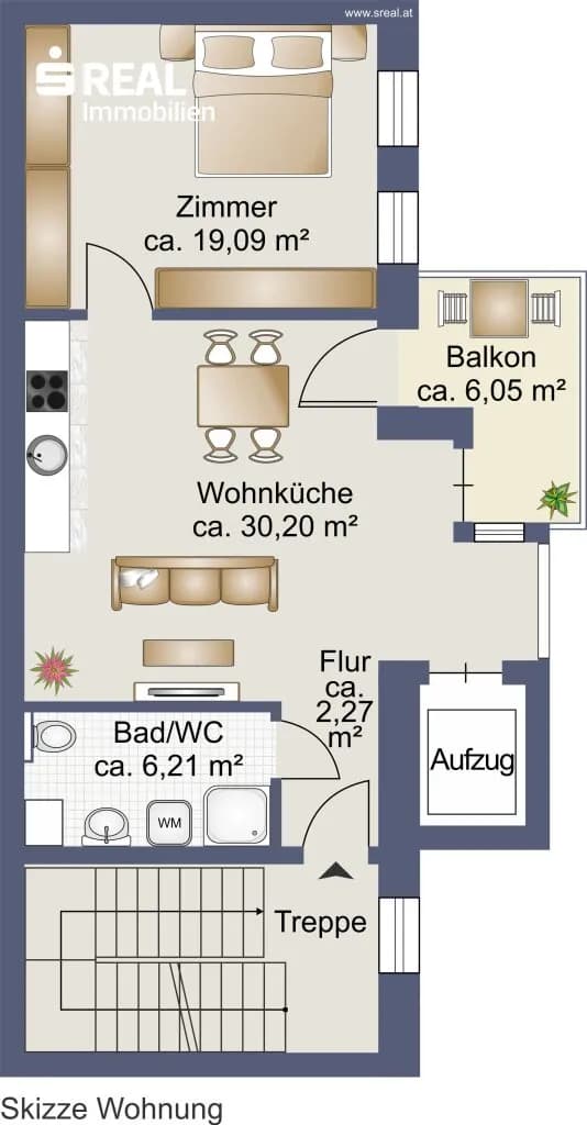 2-Zimmer-Wohnung kaufen in Wien – 57,77 m², € 375.000 – Bild 13 von 14