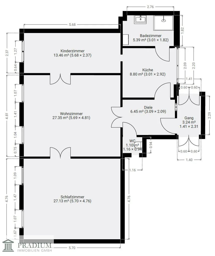 3-Zimmer-Wohnung kaufen in Wien – 88,89 m², € 498.000 – Bild 19 von 19